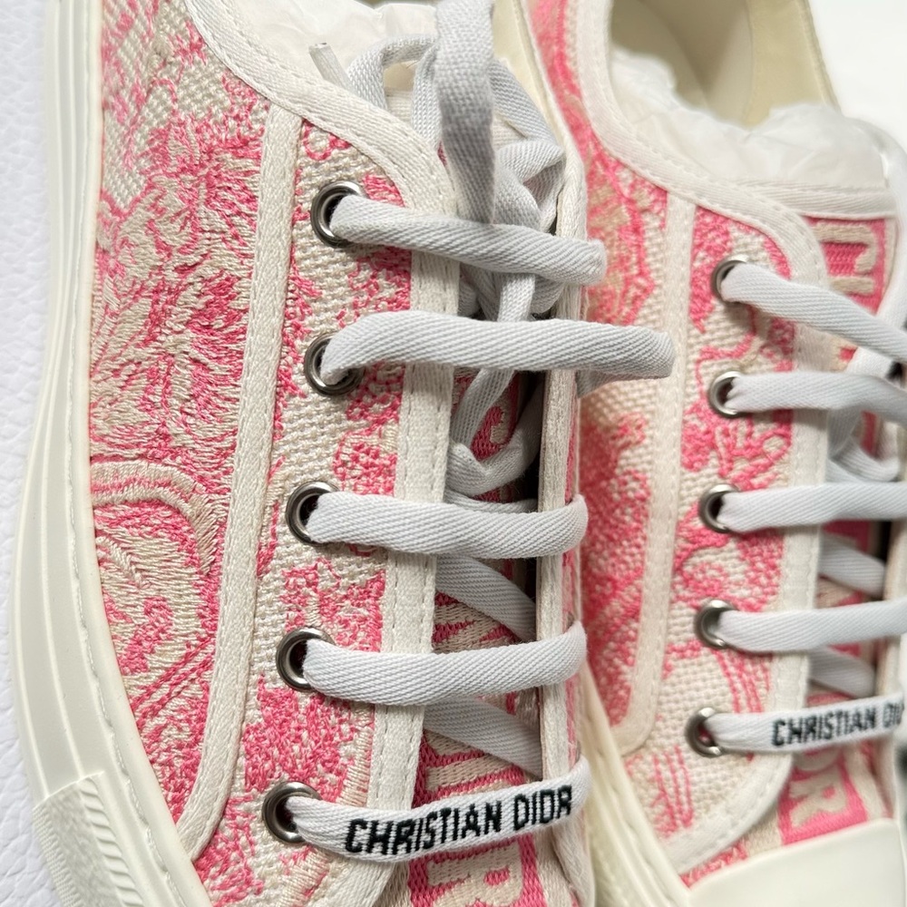 Dior Pink and White Women's Sneakers - Picture 3 of 6